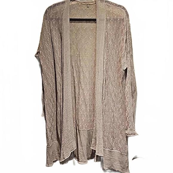 Knitted & knotted linen blend open duster size XS - Picture 1 of 7